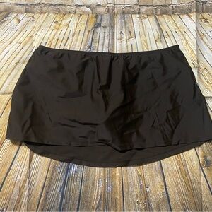 NEW Anne Cole Collection Brown Skirted Bikini Bottom